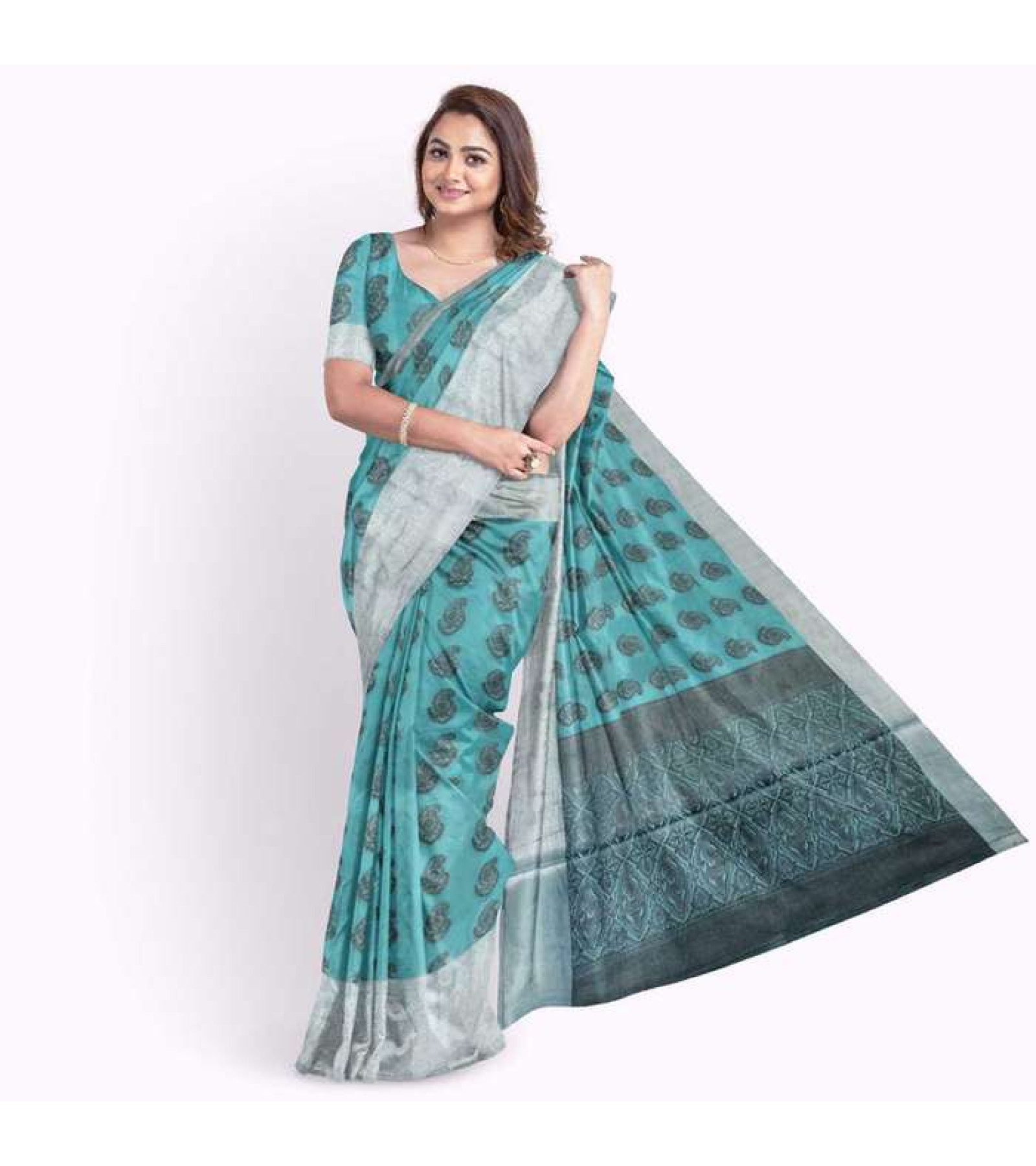 Exclusive  Linen Cotton Weaving Emp Fancy Sarees 